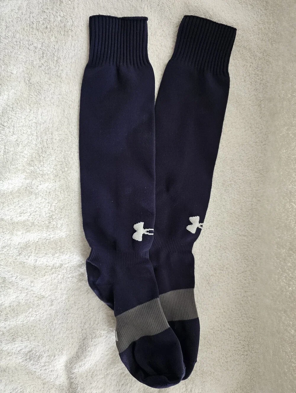 Under Armour Unisex Navy Blue Athletic Crew Knee-High Athletic Sports Socks